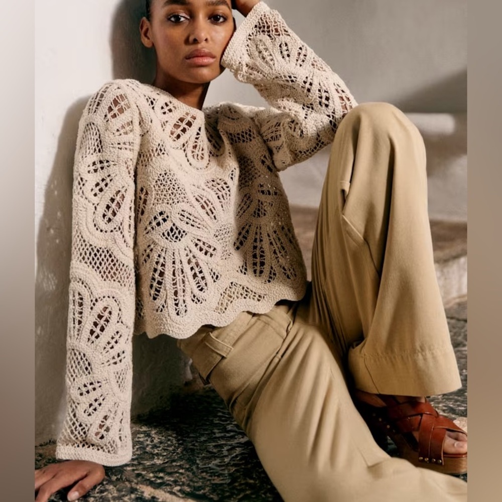 Sézane Olie Blouse in Ecru